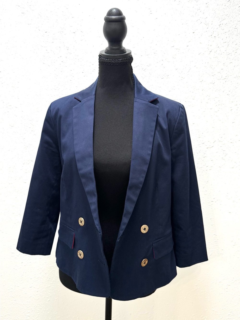 Forever 21 Navy Double-Breasted Blazer with Gold Buttons